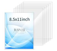 7Pcs Rigid Print Protectors 8.5" x 11" Clear Hard Plastic Sheet Protectors Top Loading Document Protectors for Birth Certificate Protector, Photo Sleeves, Paper Protector Sheets