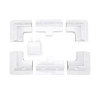 7PCS Roof Corner Bracket ABS Drill Free Solar Panel Fixing Bracket Kit White for RV Yacht Bungalow Wide Applicability Strong Compatibility Protect Components Easy Installation