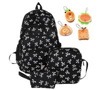 7pcs School Bag,Kids Backpack,Cute Backpack Sets Preppy,Kawaii Bow Rucksack Girls Rucksack For Teenage Secondary Primary Middle School,Preppy Daypack & Shoulder Bag Handbags