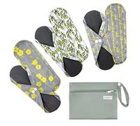 7pcs Set 1 pc Mini Wet Bag +6pcs Absorbent Reusable Sanitary Pads/Washable Cloth Menstrual Pads（Spring,S…