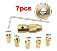 7pcs/set 2.35/3.17/4.05/5.05mm Brass Collet Drill Chucks For electronic starter Shaft Drill Bit Tool Drill Chuck Adapter AUOQKQUT(4.05mm)
