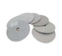 7pcs/set 4"/100mm White Wet Polishing Pads Resin Bond Sanding Discs Stone Marble Polishing Disc(7pcs G100)