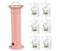 7PCS/Set Baby Food Pouch Maker, Safe Baby Pouch Maker with 6PCS 150ml Refillable Reusable Food Pouches for Kids, Easy to Clean..