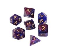 7pcs/Set Dichromatic D4 D6 D8 D10 D12 D20 Polyhedral Dices Numbers Dials Desktop Board Game Set D&d Bulk