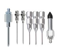 7Pcs/Set Grease Gun Tips Multi-function Practical Sturdy Metal Grease Gun Needle Tip and Accessory Set for Tight Spaces