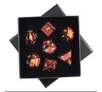 7Pcs/Set Natural Rose Quartz Crystal Polyhedral Dice Set Polished Tumbled Stones For Home Decoration