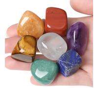 7pcs/Set Nature Crystal and Healing Stone Set Chakra Balance Stone Spiritual Astrology Yoga Energy Reiki Healing Crystal Stone F for DIY, Decor, Reiki, Collection, Crafts(Style A- 7PCS)