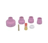 7pcs/ Set Tig Welding Torch Accessories Kit Tig Welding Equipment Replacemnent Cups Strainer Mesh Collet Lens Torch Kit for Inverters