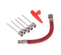 7pcs/Set Tire Pump Extension Hose Inflating Needles Bike Pump Inflator Air Needls Bicycle Tools Kit