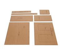 7pcs Shoulder Bag Acrylic Template Set, Leather Patterns Templates for DIY Bag Making, Clear Precise Cutting Guides with Stitching Marks, Lightweight Reusable Craft Tools for Handm