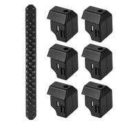 7pcs Silicone Sock & Nozzle Brush Set for Kobra X, 300°C Heat-Resistant Hotend Sleeve Cover Self-Adhesive Nozzle Wiper for Kobra X 3D Printer Accessories Easy to Install & Remove (Black)