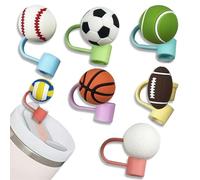 7Pcs Silicone Straw Covers, Cap, Toppers for Tumblers, Dust-Proof Plugs for Cup Straw Accessories (7 BALLS, 10-11mm)