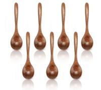 7Pcs Small Wooden Spoon for Honey,Spice,Tea,Coconut Shell,Eating