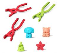 7pcs Snowball Maker Clip,Animal Shape Snowball Maker Tool with Handle for Snow Ball Fights,Lightweight Snowballs Makers for Kids Fun Winter Games Activities Fight Play Outdoor