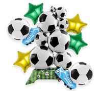 7Pcs Soccer Party Theme Decorations,Soccer Cleats Balloons Posts for World Cup Sports Events Tailgate Celebrations Decorations