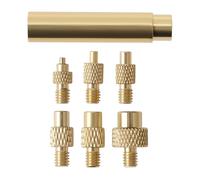 7PCS Soldering Iron Tips for Threaded Inserts, Heat Set Insert Tips M2 M3 M4 M5 M6 M8 with Brass Knurled Nut Soldering Irons for Weller SP40NUS/Hakko FX-888D/900M/T18 Plastic 3D Printer Components
