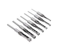 7Pcs Square Hole Drill Bit Set For Woodworking Mortise Chisels Set With Storage Box Multiple Sizes 1/4in To 5/8in Heavy Duty Square Drill Bits Kit For Woodworking