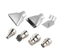 7pcs Stainless Steel Hot Air Nozzles Kit, Sturdy Heat Nozzle Set for 1500,2000W 35,40mm Hot Air, Accessory with Various Shapes Nozzles, Replacement Parts for Soldering Station