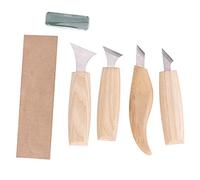 7PCs Stainless Steel Wood Carving Cutter Set Woodworking Accessory Wood Handle