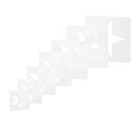 7pcs Stars Stencil Plastic Template Set Reusable Hollow Star Shapes | Plastic Material with Smooth Edges, Resists Deformation, Produces Sharp Lines, for Crafts and Scrapbooking