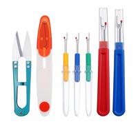 7pcs Stitch Ripper Unpicker, Stitches Picker Tools, Unpicker Sewing Tool, Quick Unpick Seam Ripper, Thread Cutter Large with Trimming Scissor for All Kinds of Sewings Jobs,Crafting, DIY