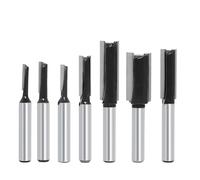7Pcs Straight Router Bit Set 1/4 Shank, Double Flute Straight Bit Dado Straight Cut Router Bit, Cut Dia 1/8" 5/32“ 3/16” 1/4“ 5/16” 3/8“ 1/2”, Straight Router Bit for Woodworking Groove by SICWOOD