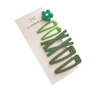 7Pcs Sweet Flower Women Girl Barrette Bobby Pin Hairpin Hair Clips Clips and Barrettes Decoration Elegant Gifts Hair Clips (Green)