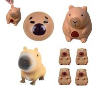 7PCS Taba Squishy Kit, Taba Squishy, Fufu Squishy, Capybara Fidget, Stress Relief Capybara, Cartoon Capybara Shape Slow Risings Fidgets