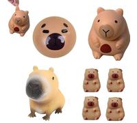 7PCS Taba Squishy Kit, Taba Squishy, Fufu Squishy, Capybara Fidget Toys, Cartoon Capybara Shape Slow Risings Fidgets Toy, Stress Relief Capybara Toys