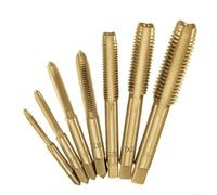 7Pcs Tap Drill Bits Set, Machine Thread Metric Tap Drill Bits for M3- HSS, Hand Machine Screw Threading Tapping Tools, for 15Mm and 22Mm Plumbing Pipes