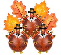 7Pcs Thanksgiving Balloons - 31.9x26 inch Turkey Balloons - Fall Balloon for Thanksgiving Decorations - Friendsgiving Balloon Thanks Giving Decoration