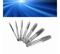 7pcs Thread Tap Set,M3, M4, M5, M6, M8, M10, M12 Drill Tap Bit Set Thread Steel Tap Tapping Tool Bearing Steel Mini Machine Screw Drill Tap Set for Plastic, Aluminum