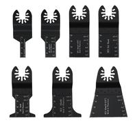 7Pcs Titanium Oscillating Multi Tool Blades, Professional Universal Oscillating Saw Blades, Quick Release Multitool for Hard Material Wood Metal Plastic Nails Cutting
