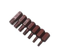 7Pcs Torx Screwdriver Bits 30Mm with 10Mm Hex Shank Strong Magnetic High Hardness Alloy Steel for T20 T25 T30 T40 T45 T50 T55 Drivers