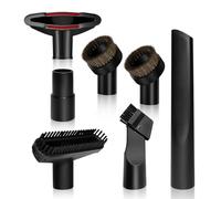7Pcs Vacuum Cleaner Accessories Set, Universal Vacuum Attachments Cleaning Kit with 32mm-35mm Hose Adapter Crevice Brush for Sofa Carpet Black