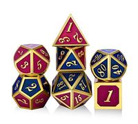 7Pcs Various Shapes Different Number Of Faces Educational Toys Digital Number Metal Dices Kit For Party Role Playing Dice Metal Digital Set Multi Face Polyhedral Multi Sided