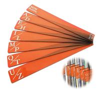 7pcs Vinyl Record Separators, Record Dividers A-Z Acrylic Vinyl Record Alphabet Dividers Vinyl Record Organizer Tabs Guides Album Dividers for Vinyl Records Book Shelf Classroom Library (Orange)
