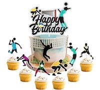 7Pcs Volleyball Athlete happy birthday Cake Toppers - Ball Games Themed sports Theme Party Decorations.