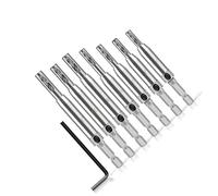 7Pcs Window Hinge Hole Opener for Woodwork Hexagonal Handle Position Irregular Drilling Tool Drill Replacement Drill Bit Set for Woodworking