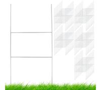 7Penn H Frame Yard Sign Stakes Metal Sign Holder H Stakes for Yard Signs 10x30 Inch Metal Yard Sign Stakes 50 Pack