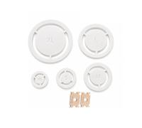 7Piece Pottery Foot Tool Set, Clay Base Aligner and Even Foot Press for Ceramic Bowls, Cups and DIY Wheel Projects