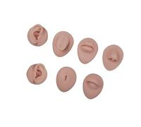 7Piece Silicone Brow Embroidery Practice Set with Three Skin Tone Color for Realistic Training on Face Features Eyebrow Lip Practice Tool