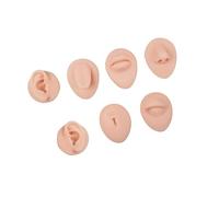 7Piece Silicone Brow Embroidery Practice Set with Three Skin Tone Color for Realistic Training on Face Features Eyebrow Lip Practice Tool