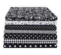 7pieces 50cm*50cm Black 100% Cotton Quilting Fabric for DIY Sewing Patchwork Kids Bedding Bags Tilda Doll Baby Cloth Textiles Fabric