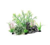 7Pieces Aquariums Decoration Set Artificial Fishtanks Plant And Cave Rock Set For Natural Fishtanks Environment Landscape Artificial Aquariums Water Plant