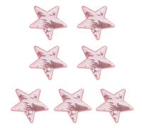 7Pieces Colorful Sequined Star Patches Clothing Craft Materials Fabric Applique for Hairclip and Craft Applications Star Stickers