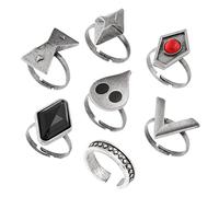 7Pieces / Set Adjustable Anime Rings Props Cosplay Band Jewelry Ornaments Gift to Two-Dimensional Cosplay Supply Rings Anime for Men