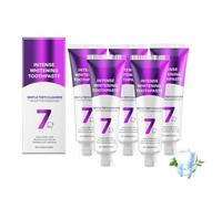 7Pro Bead Whitening Toothpaste, Fluoride Free Nano Hydroxyapatite Toothpaste, Toothpaste Repair and Protect, Purple Gel Formula, Natural Flavors & Vegan (5Pc)
