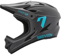 7 iDP M1 MTB Mountain Bike Full Face Lightweight Vented Bicycle Helmet (Matte Dark Grey, L)