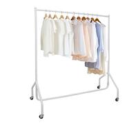 7RiversART Metal Heavy Duty Clothing Garment Rack, 133 CM Clothes Rail with Bottom Rack for Coats, Skirts, Shirts, Sweaters, Holds up to 80 kg, White